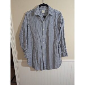 Pip-Squeak Chapeau P.S. Shirts Small Blue White Striped Cotton Button Down